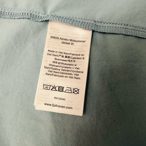 Fjallraven Women's Abisko Midsummer Jacket Light Blue Medium - Picture 11 of 12